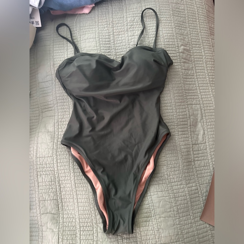 J. Crew Squareneck One Piece Swimsuit